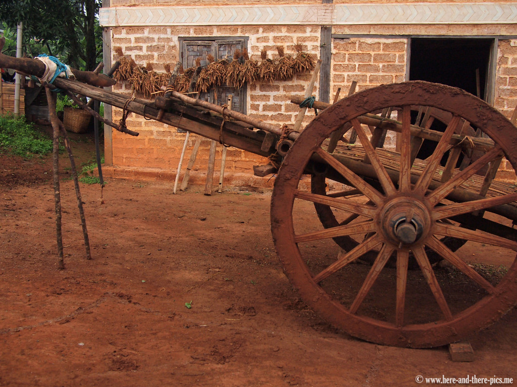 Typical house of a farmer in a small Danu village