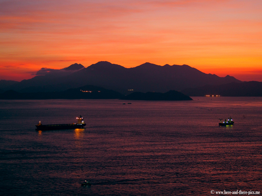 Sunset, Hong Kong bay