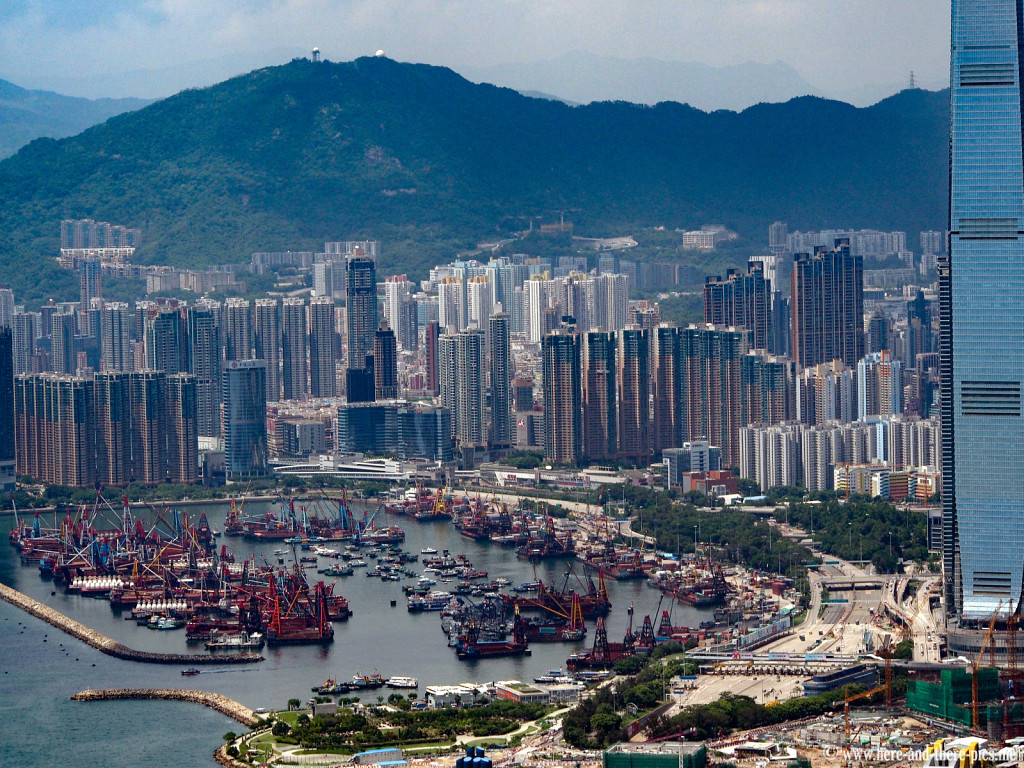 Towers in Kowloon, Mong Kok, from Victoria Peak
