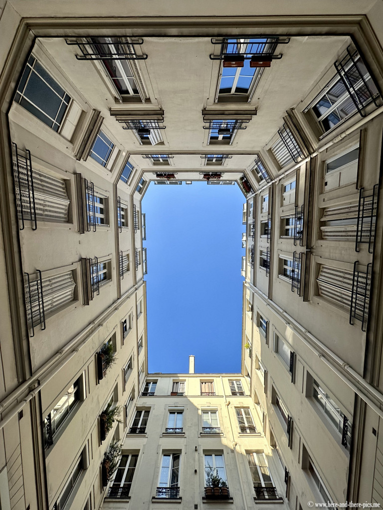 Between sky and building